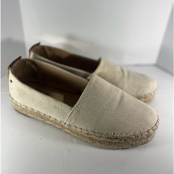 SAM EDELMAN CIRCUS Espadrille Beige Wedge Jute Sandals Size 10 - Picture 15 of 15